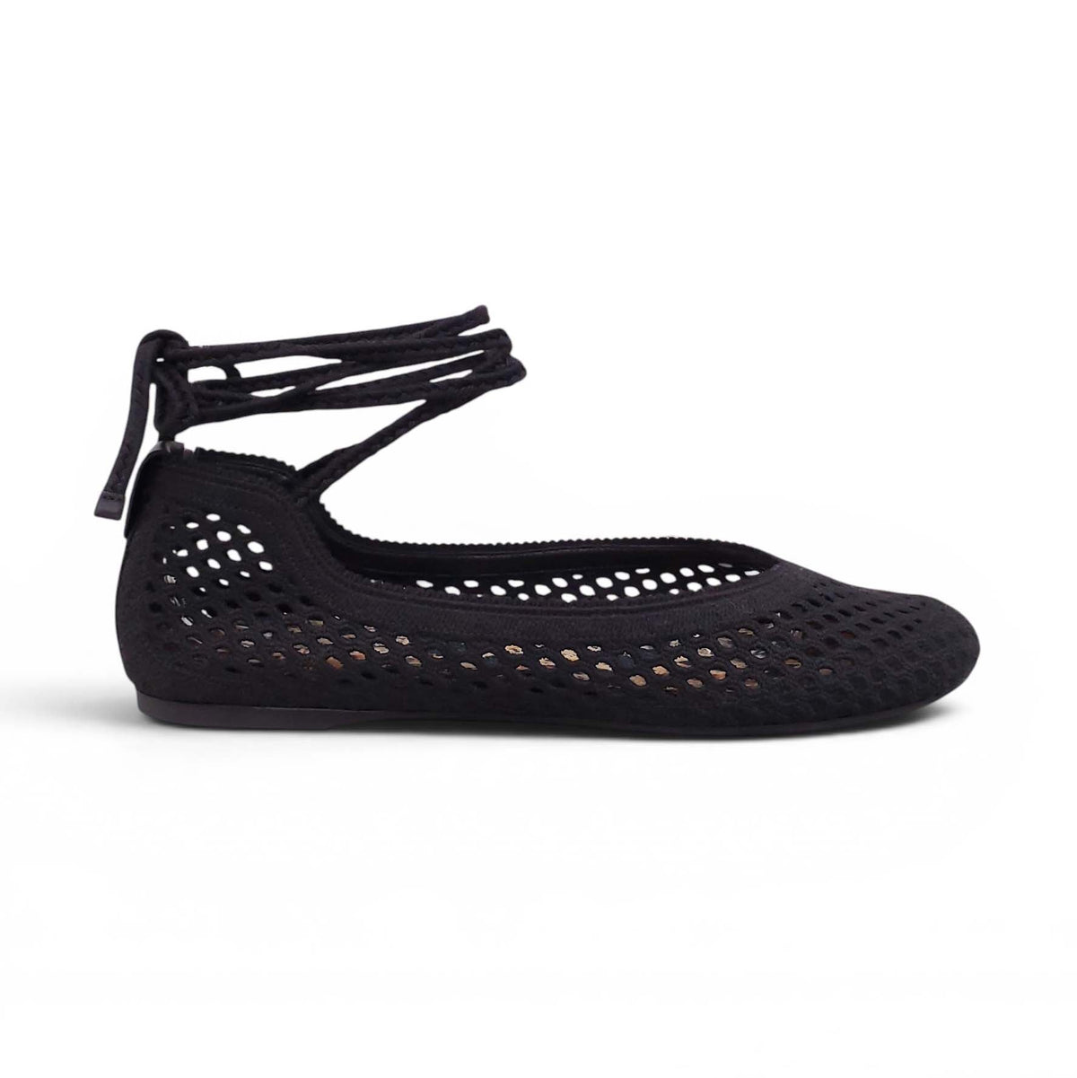 DIOR BLACK MESH BALLERINA FLATS - SIZE 38.5