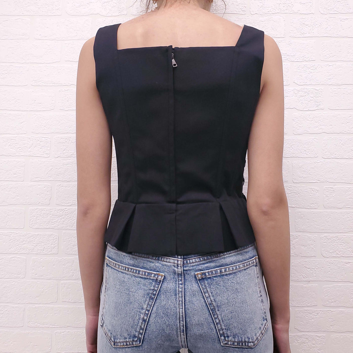 DOLCE & GABBANA CORSET BODICE WITH TIE UP DETAIL - SIZE 42