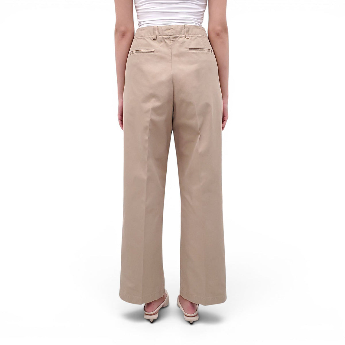 DRIES VAN NOTEN KHAKI TROUSERS - SIZE 44