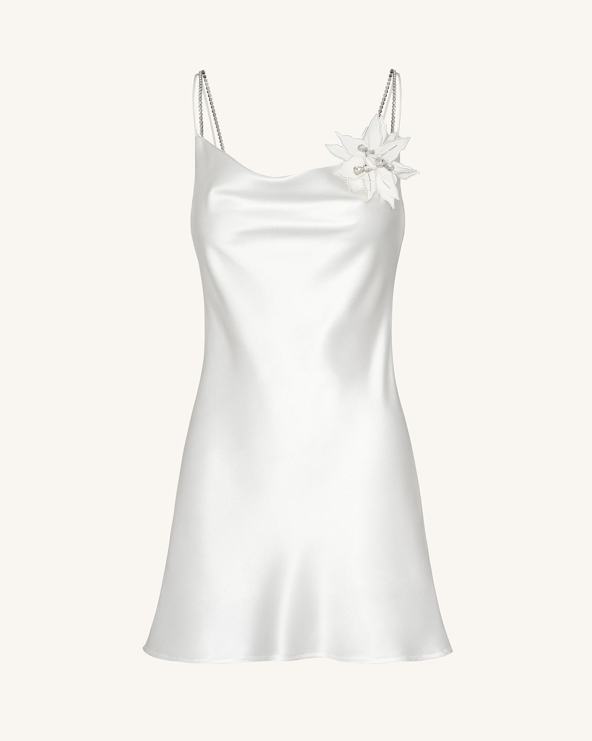 Crystal Flora Slip - White