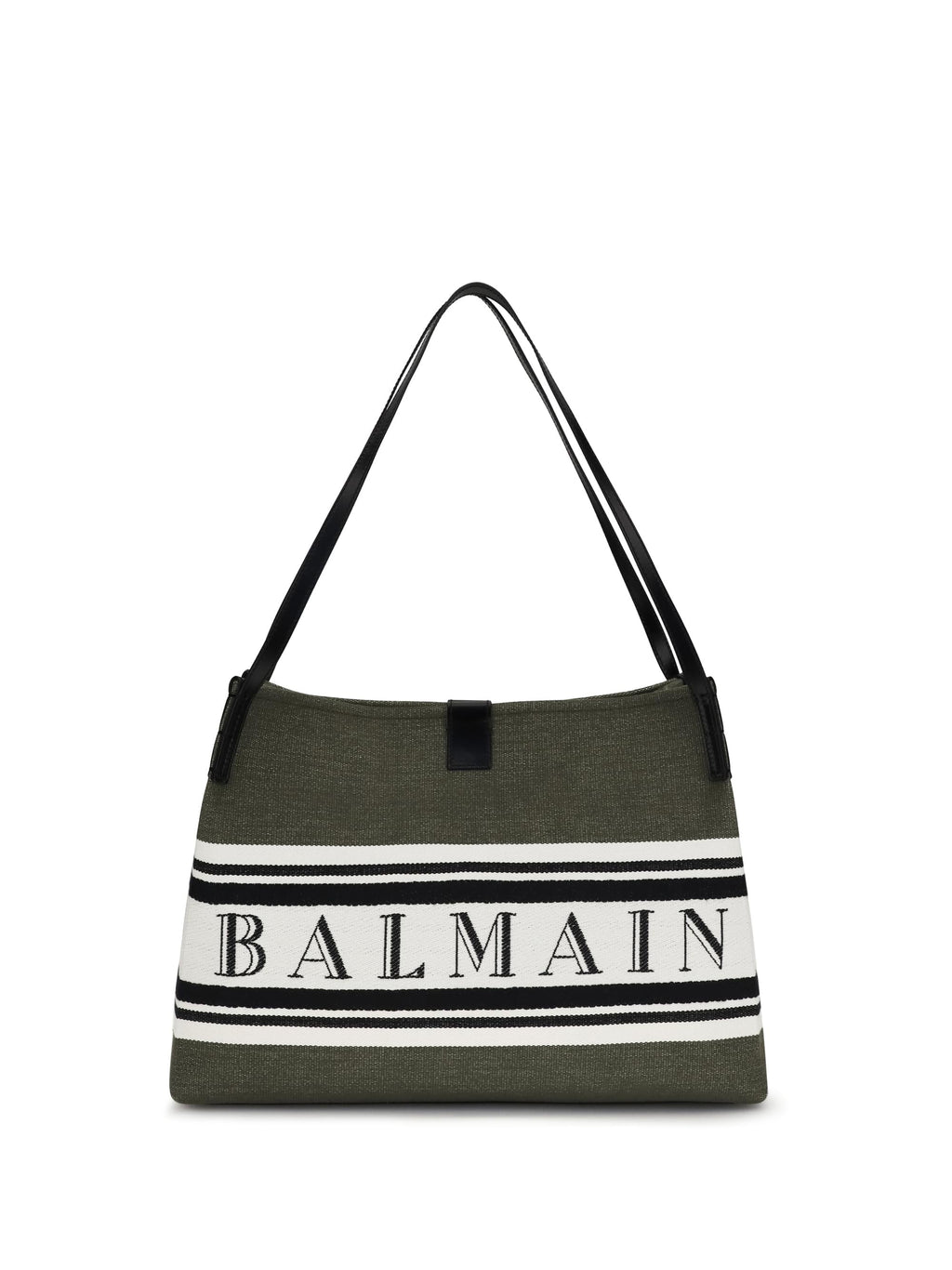 Balmain Women Medium Canvas And Leather Release Tote