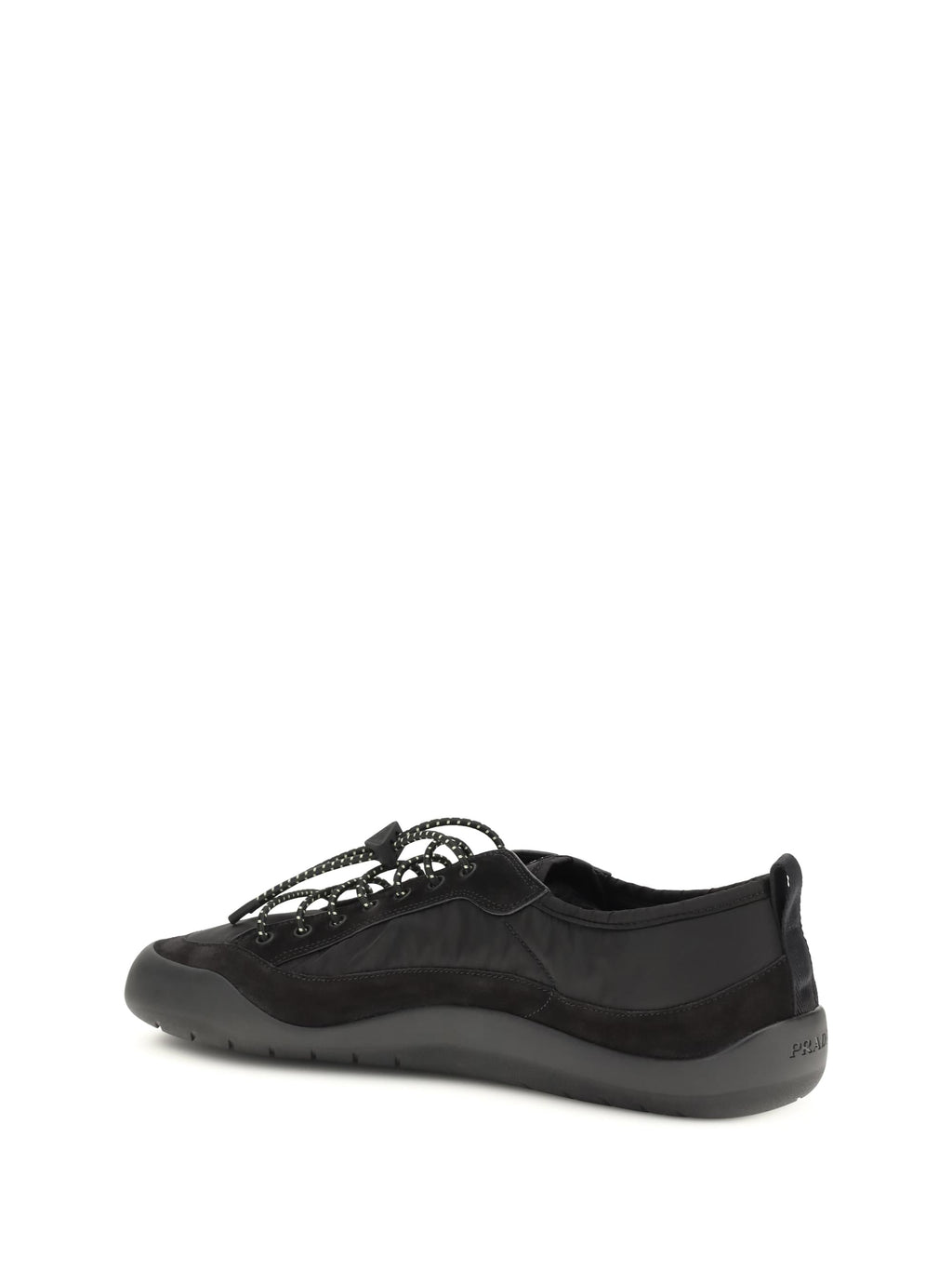 Prada Men Leather And Fabric Sneakers