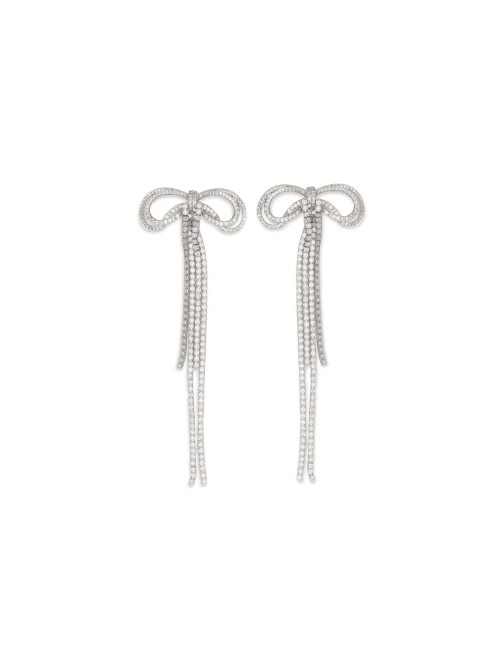 Self-Portrait Women Double Crystal Bow Earrings