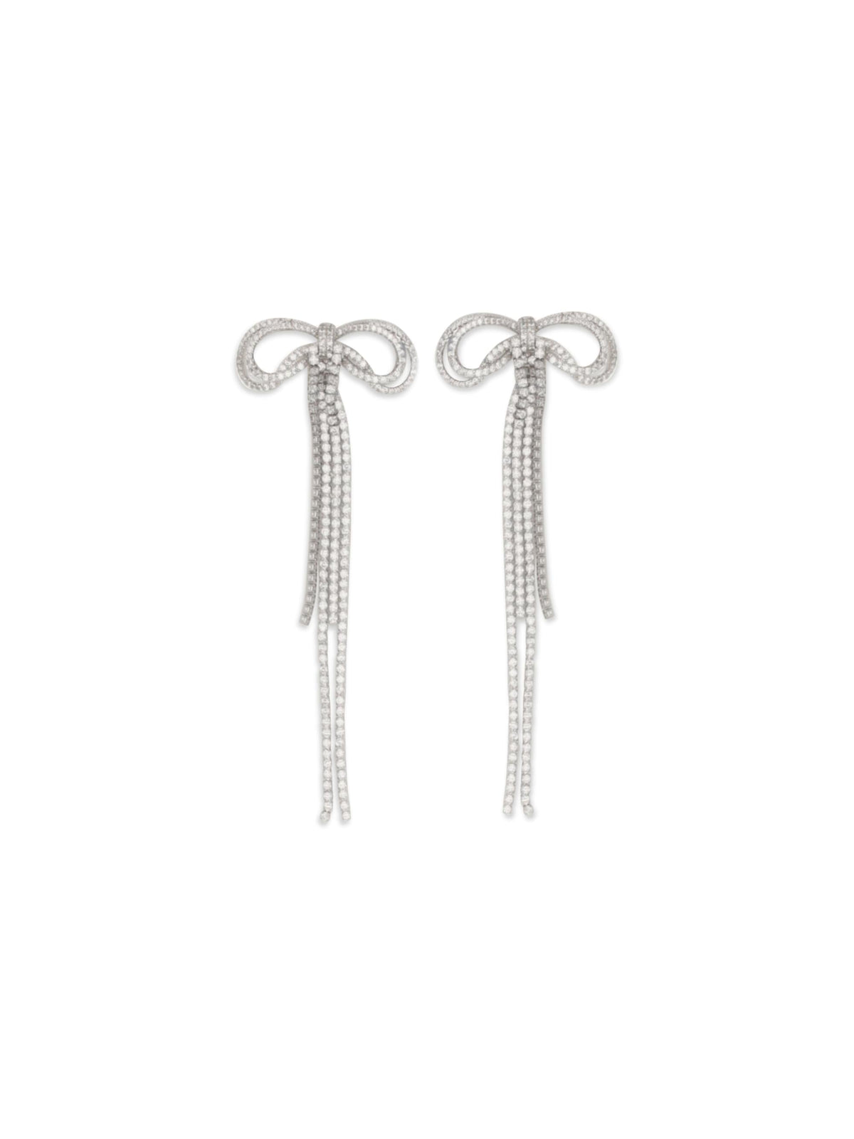 Self-Portrait Women Double Crystal Bow Earrings