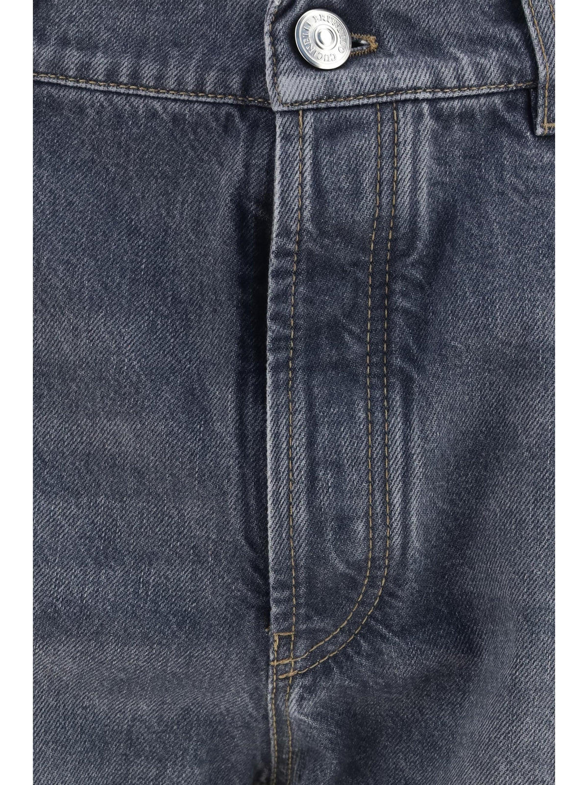 Brunello Cucinelli Men Straight-Leg Turn-Up Jeans