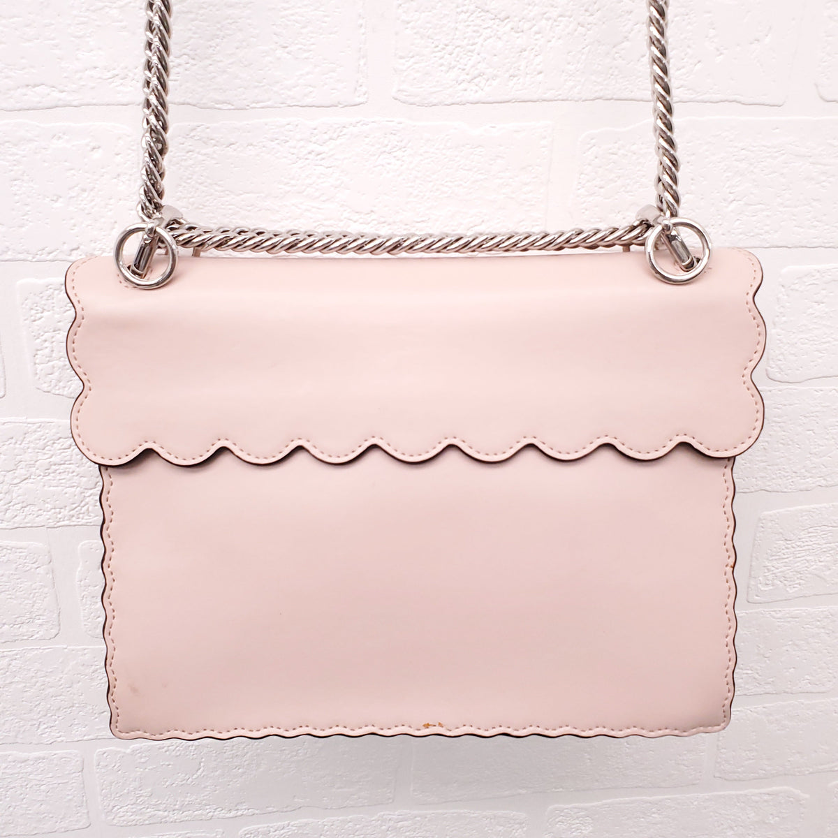 FENDI BABY PINK 'MINI KAN' SHOULDER BAG