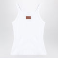 Fendi White Top With Logo Patch Women