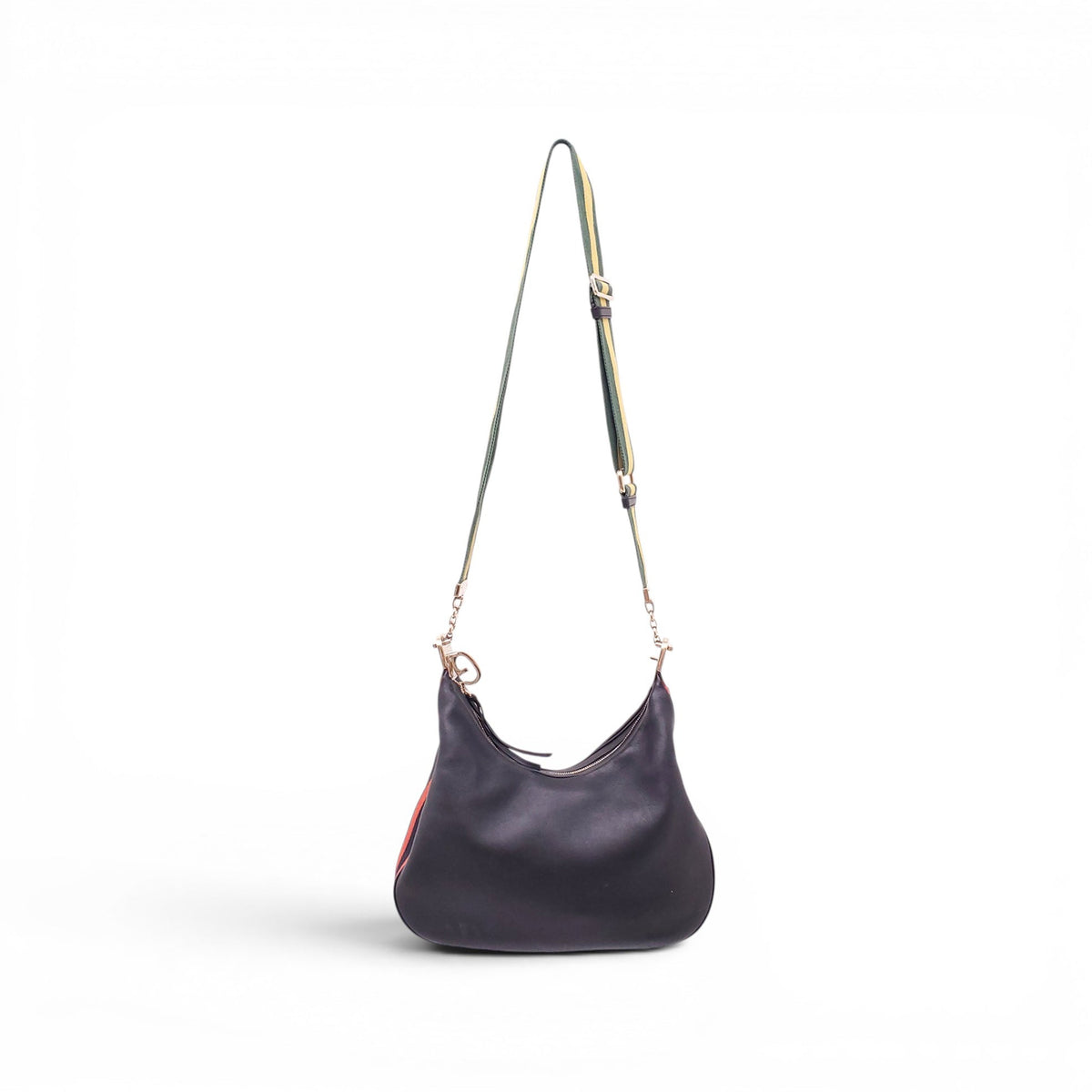 GUCCI BLACK ATTACHE SMALL LEATHER SHOULDER BAG