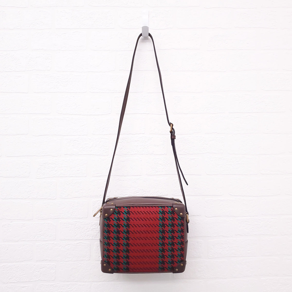 GUCCI HOUNDSTOOTH SOFT TRUNK BAG