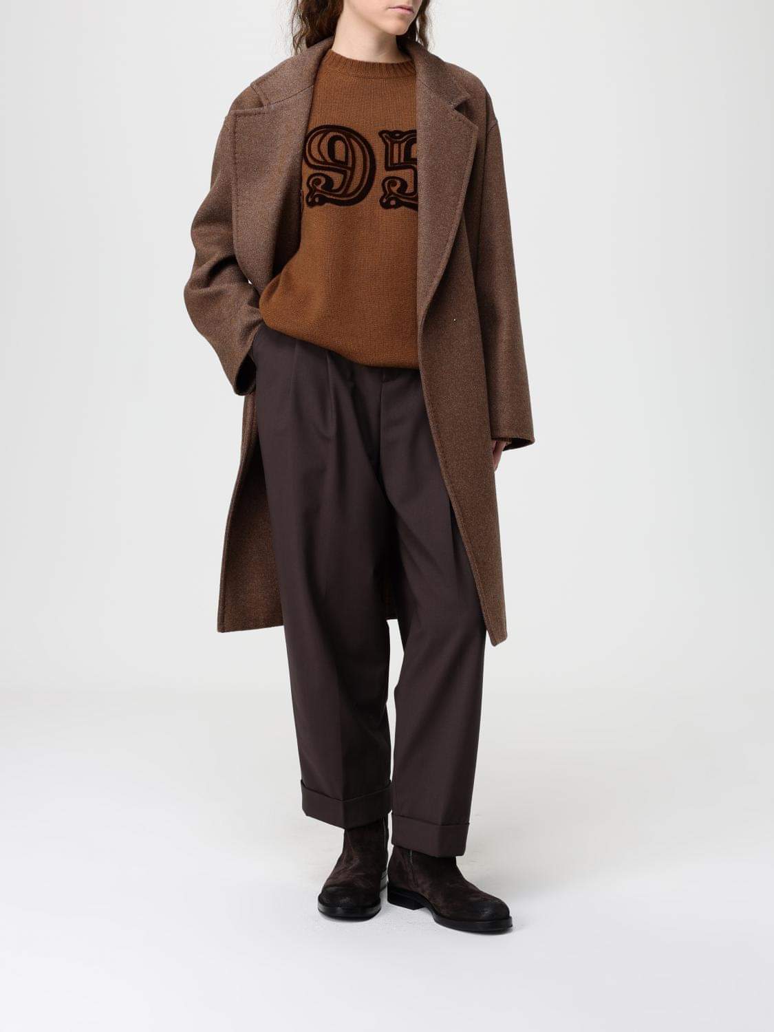 Max Mara Coat Woman Tobacco