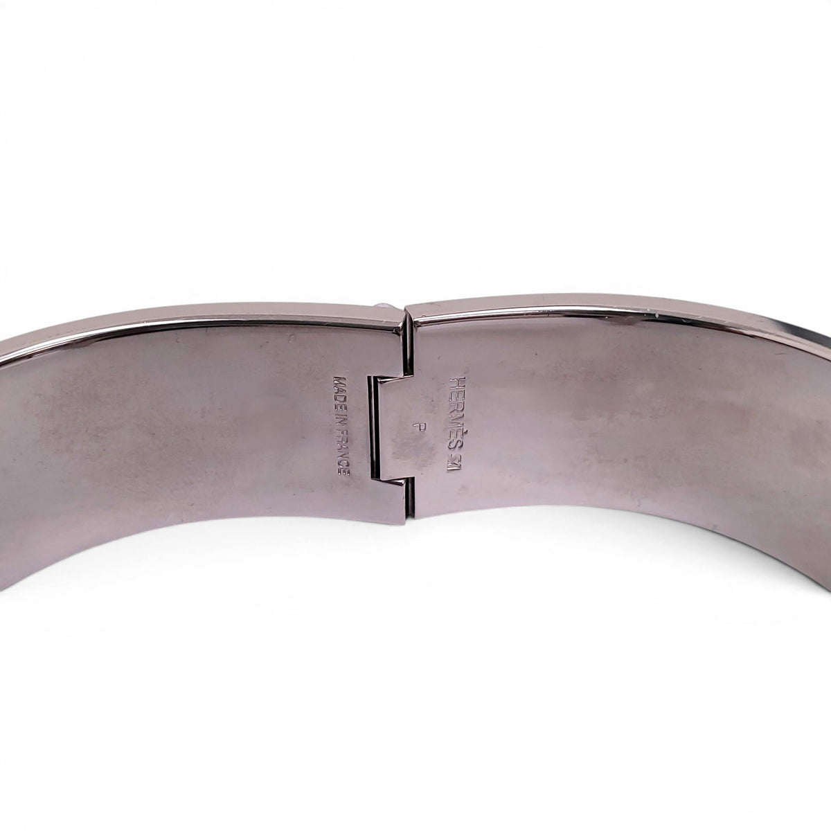 HERMÈS BLACK CLIC CLAC H BRACELET - SIZE 65