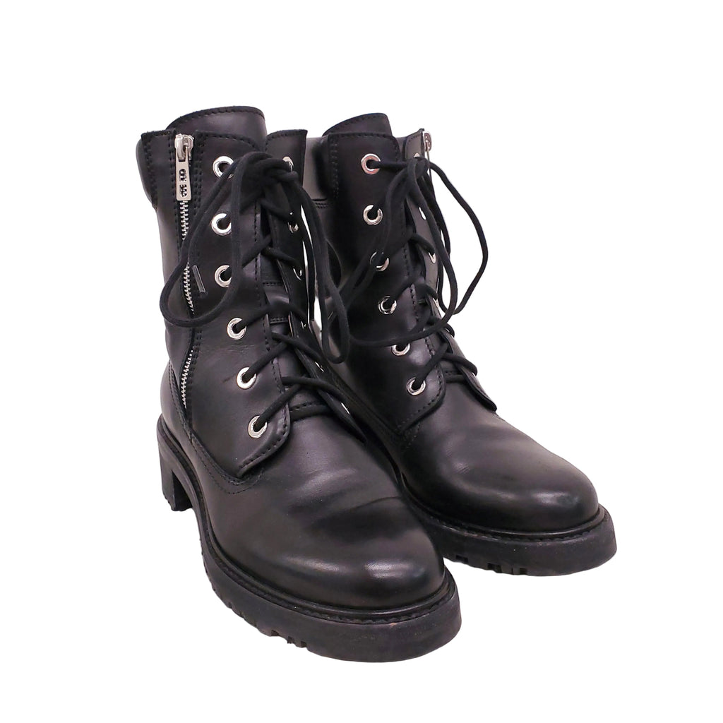 HERMÈS BLACK MOTO BOOTS - SIZE 38