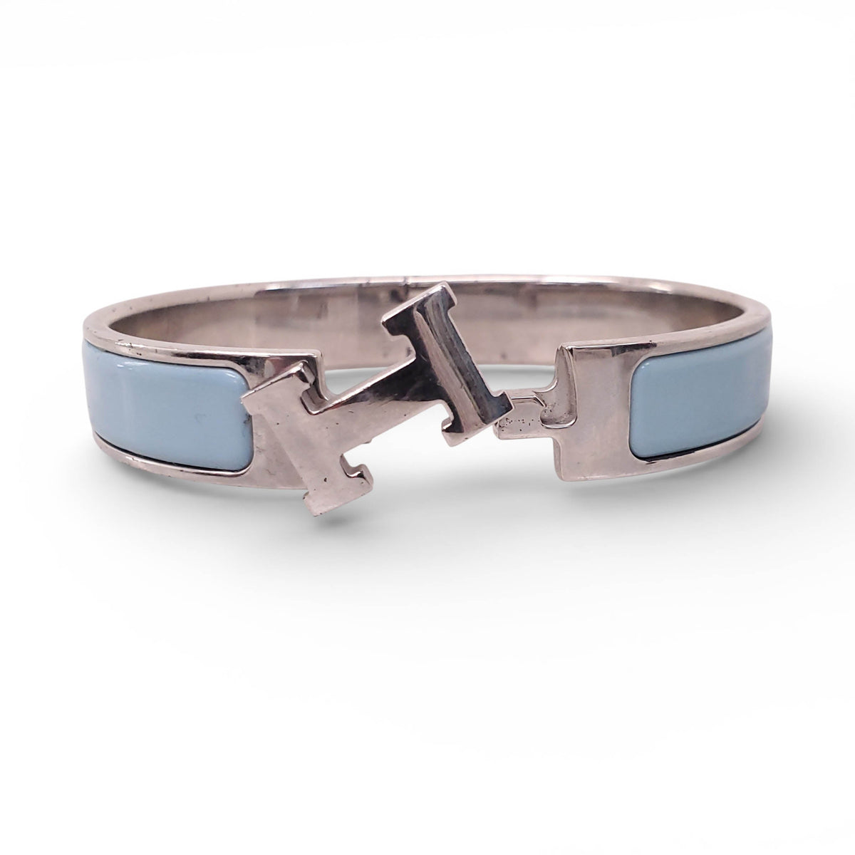 HERMÈS BLUE 'CLIC' BANGLE