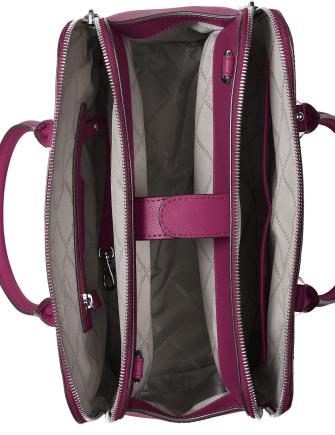 Michael Michael Kors Houston Double Zip Crossgrain Leather Satchel