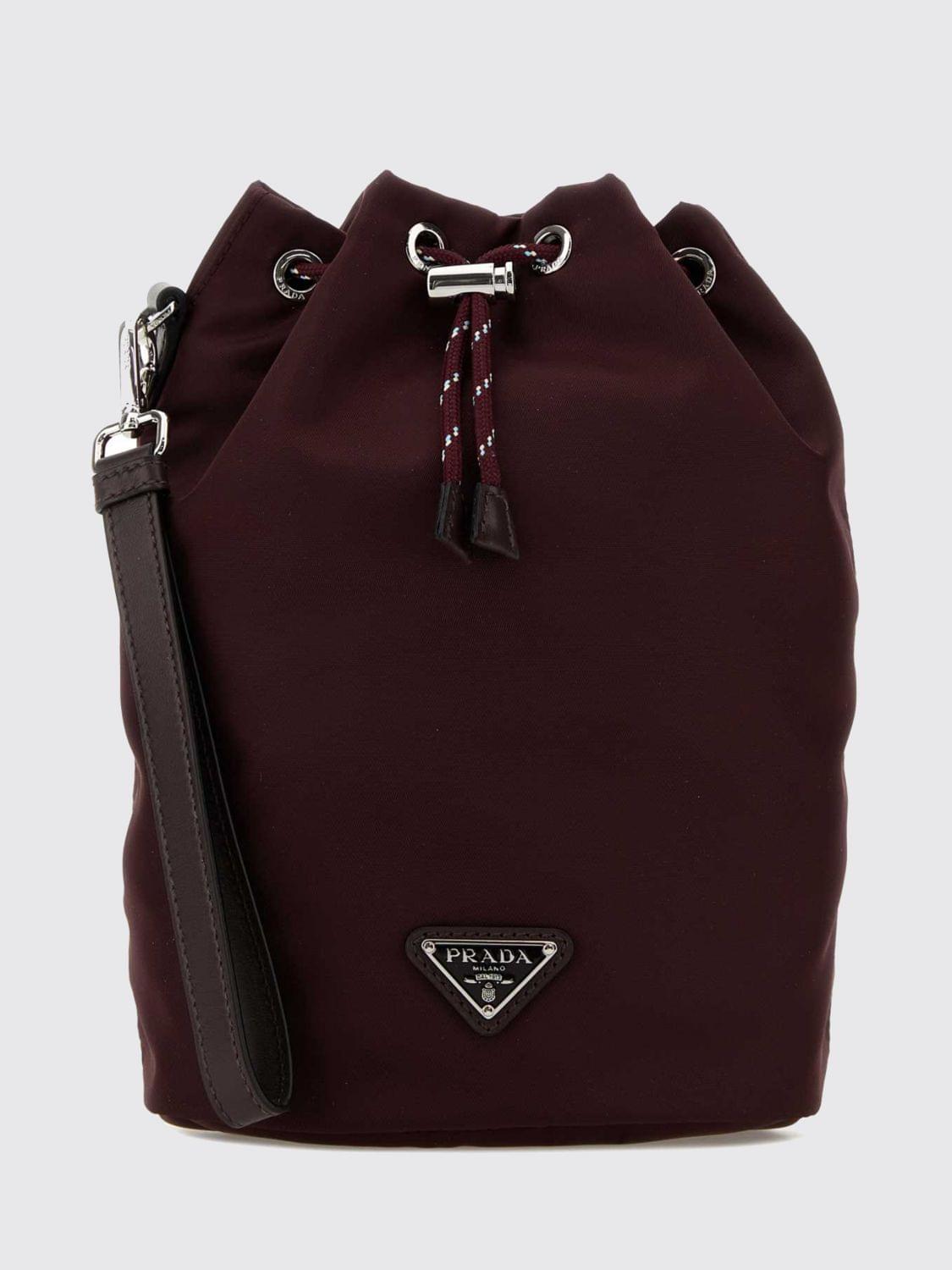 Prada Shoulder Bag Men Burgundy