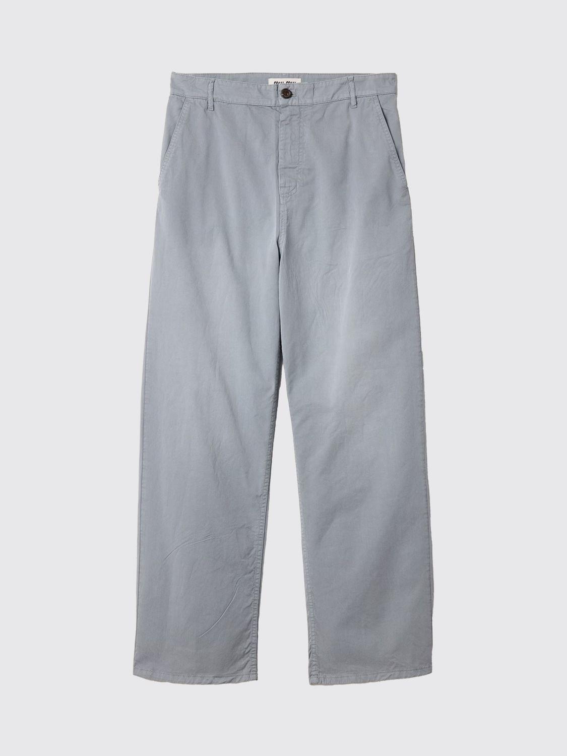Miu Miu Pants Woman Grey