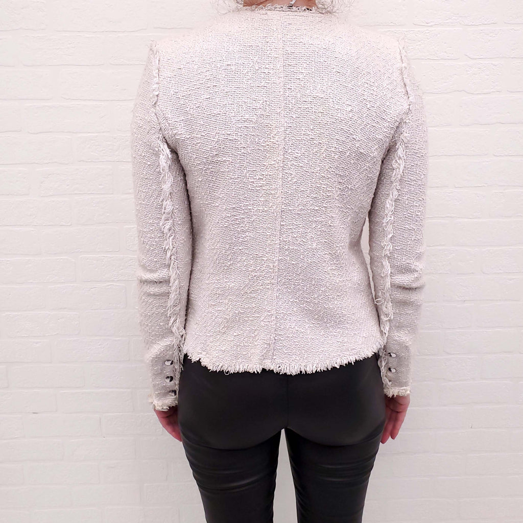 IRO OFF-WHITE KNIT JACKET - SIZE 38