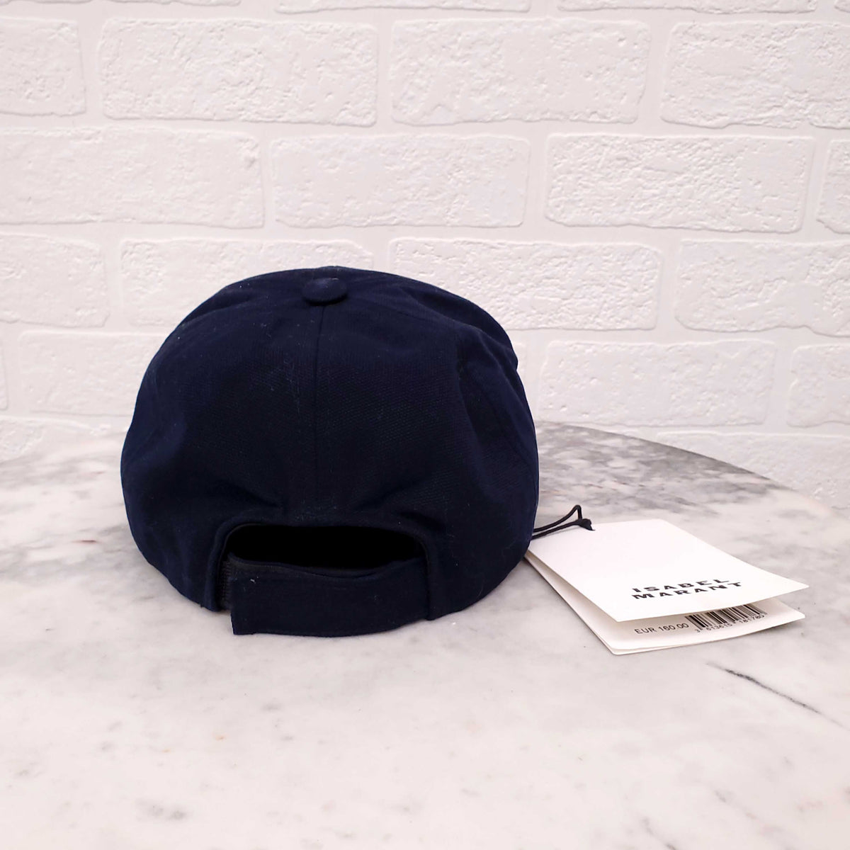 ISABEL MARANT NAVY LOGO ADJUSTABLE BASEBALL HAT