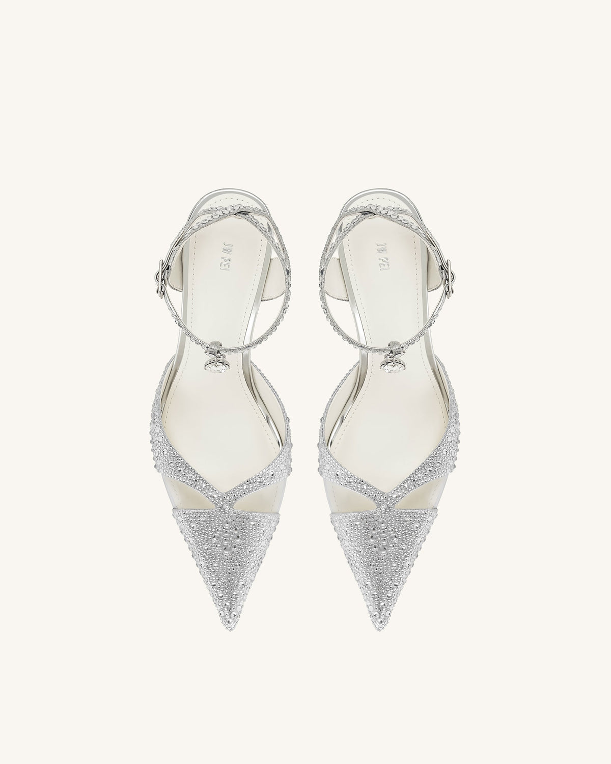 Haidi Artificial Crystal Pumps - Silver