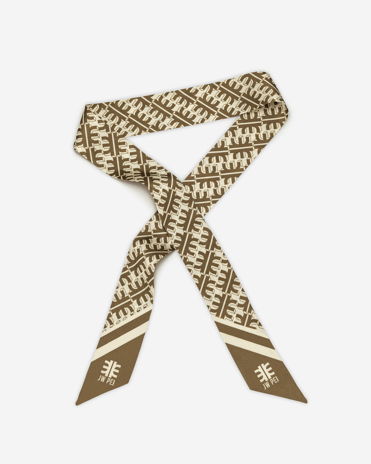 FEI Faux Silk Twill Scarf - Brown