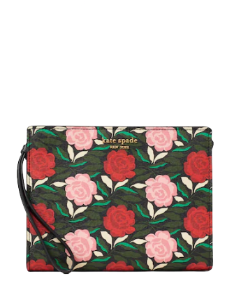 Kate Spade New York Morgan Rose Garden Gusseted Wristlet
