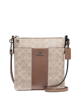 Coach Kitt Center Stripe Messenger Crossbody