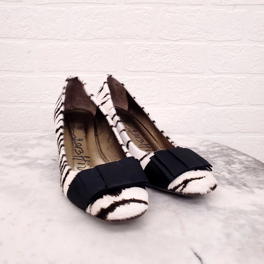 LANVIN PONY HAIR SQUARE TOE HEELS - SIZE 40