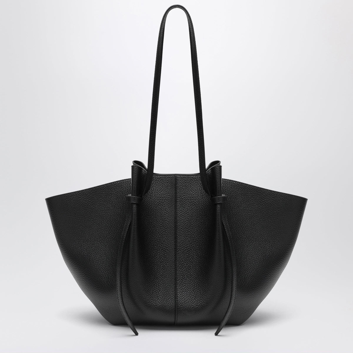 Yuzefi Large Mochi Bag In Black Pebble-Grained Leather Women