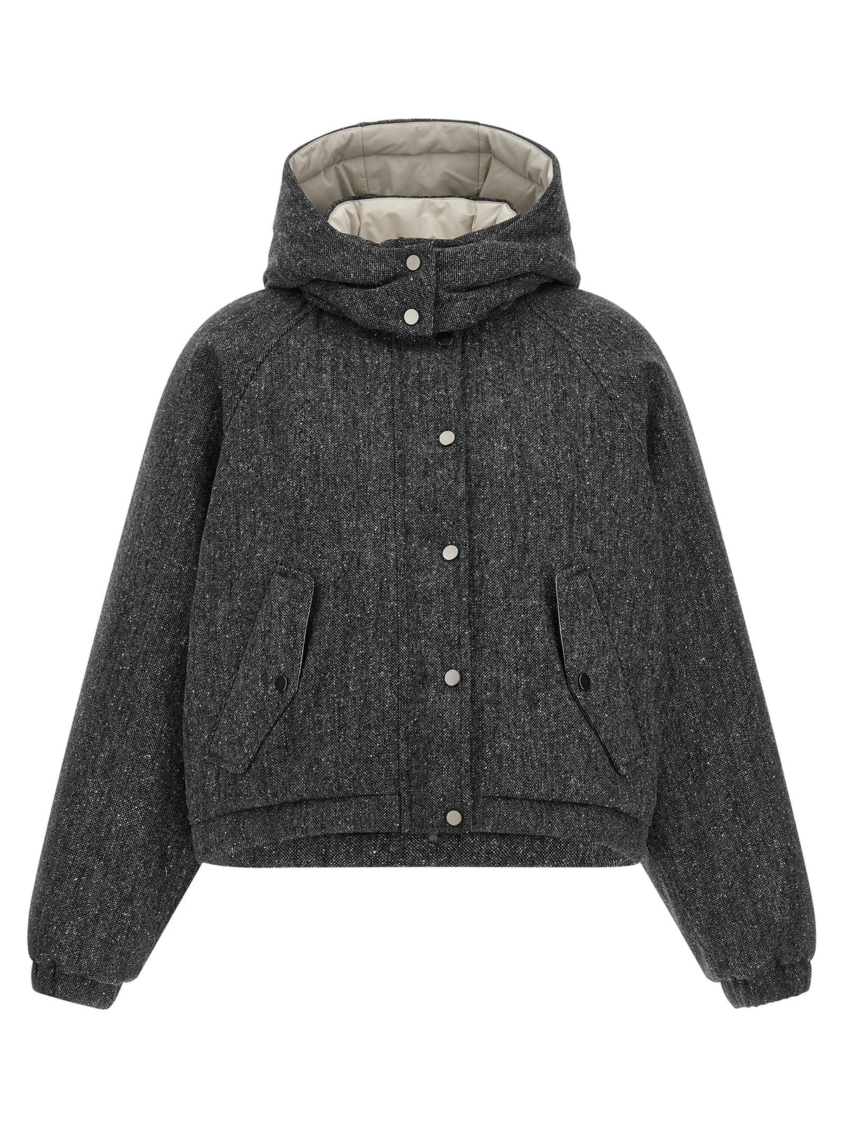 Brunello Cucinelli Women 'Shiny Zipper Pull' Down Jacket