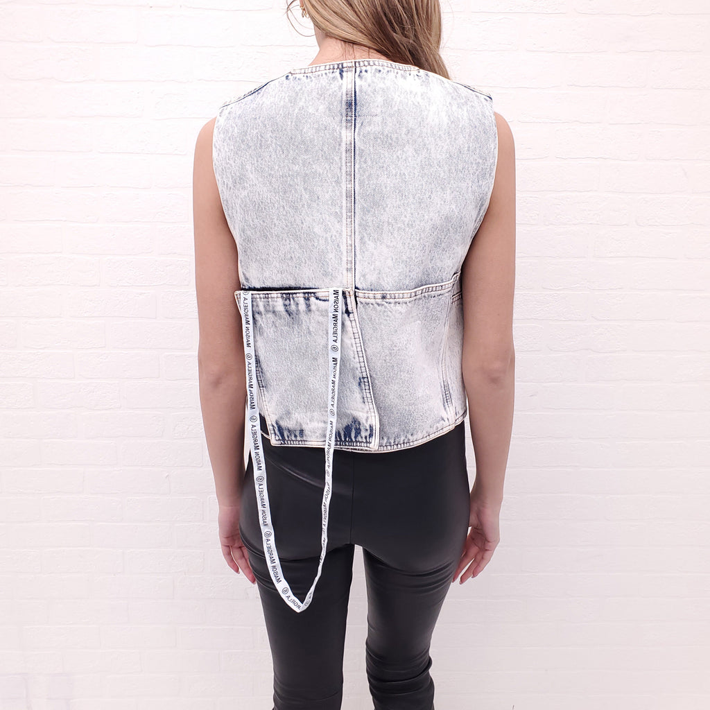 MM6 MAISON MARGIELA DENIM VEST - SIZE 38