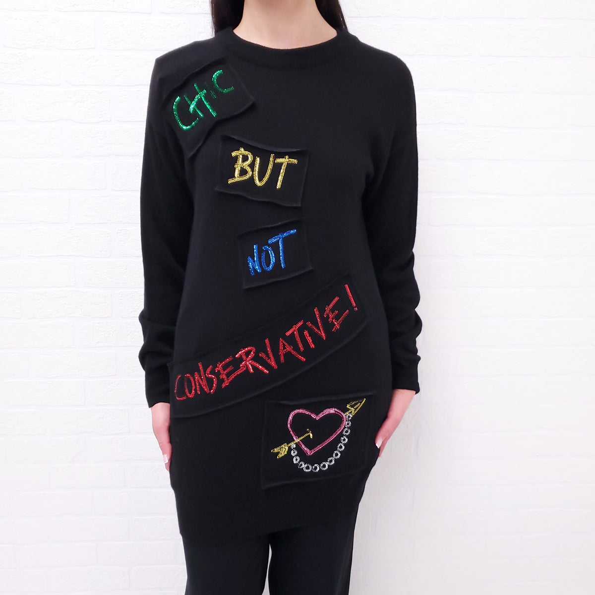 MOSCHINO SEQUIN SWEATER - SIZE 36