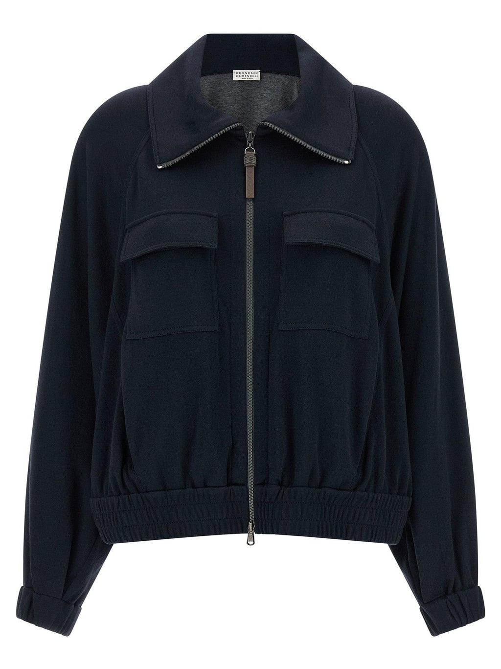 Brunello Cucinelli Women 'Shiny Zipper Pull' Sweatshirt
