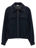Brunello Cucinelli Women 'Shiny Zipper Pull' Sweatshirt