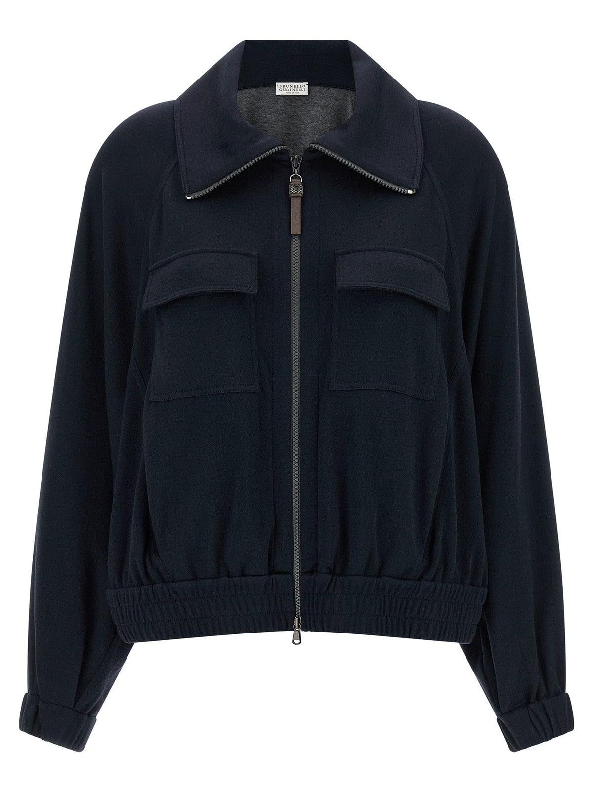 Brunello Cucinelli Women 'Shiny Zipper Pull' Sweatshirt