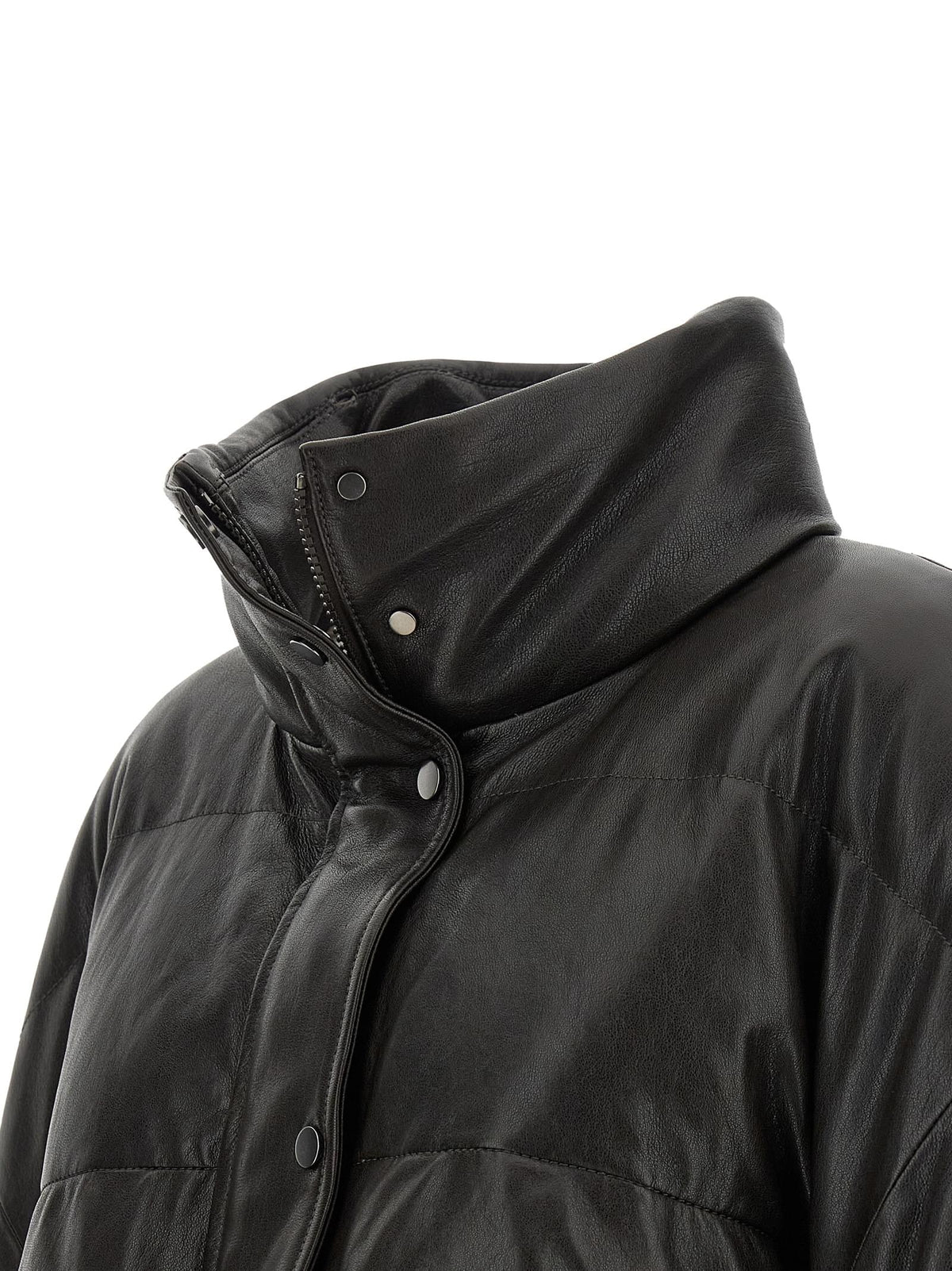 Brunello Cucinelli Women Padded Leather Jacket