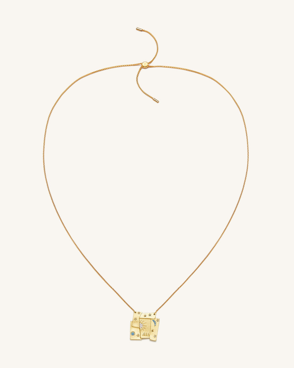 Cosmos Combination Necklace - 18ct Gold Plated & Multicolor Zircon