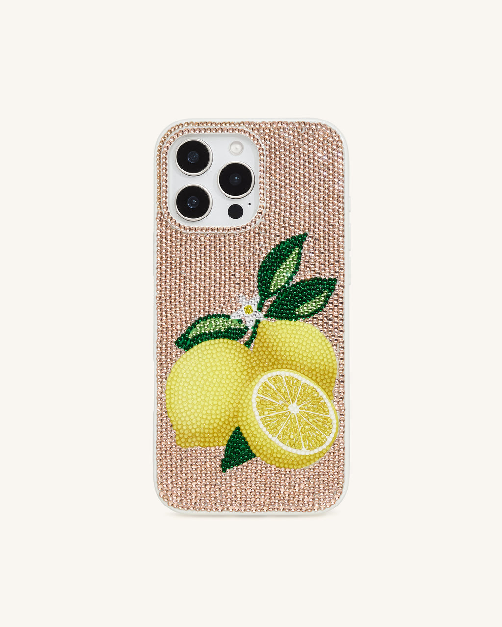 Lemon Artificial Crystal Phone Case - Gold
