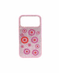 Evil Eye Artificial Crystal Embellished Phone Case - Pink