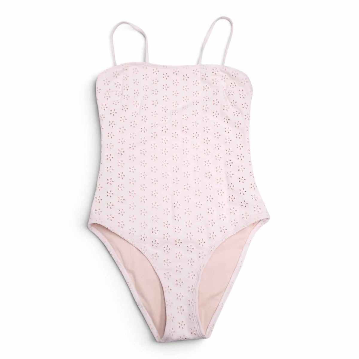 PEONY WHITE EYELET ONE-PIECE SWIMSUIT - SIZE M