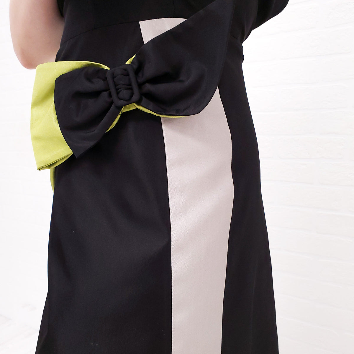 PRADA SATIN DRESS WITH BOW - SIZE 38