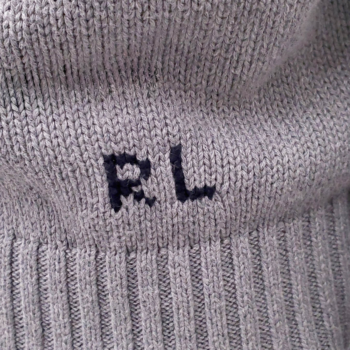 RALPH LAUREN GREY POLO BEAR SWEATER - SIZE M