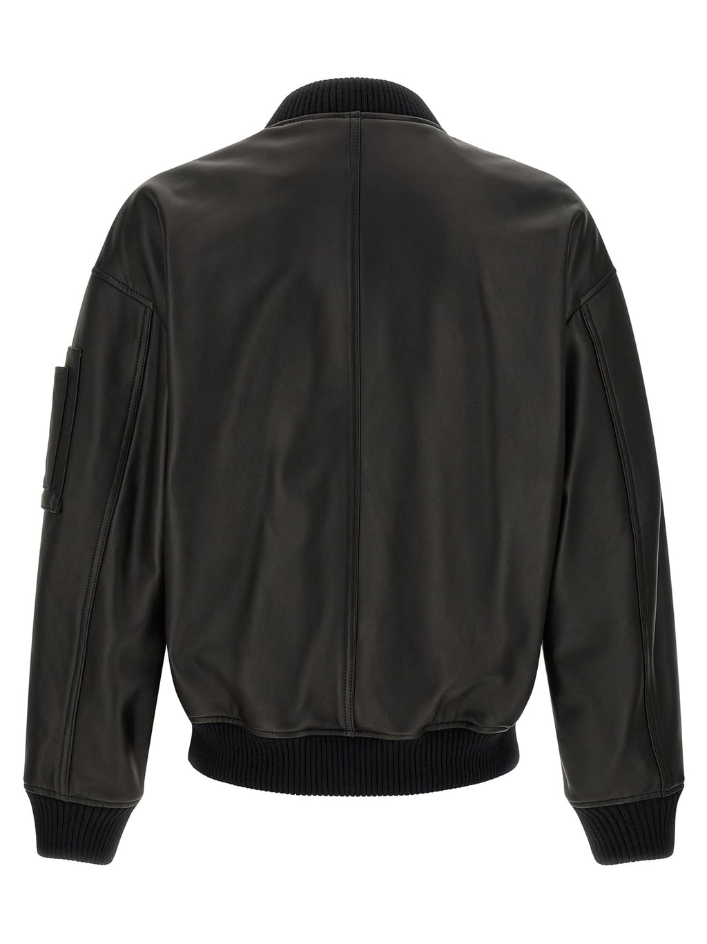 Dsquared2 Men Leather Bomber Jacket