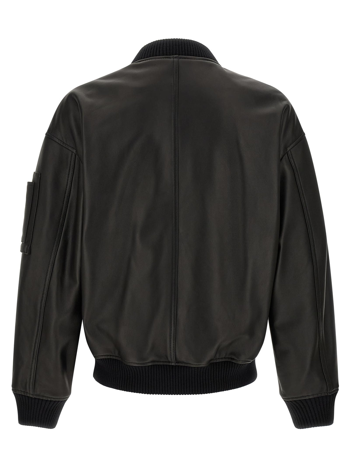 Dsquared2 Men Leather Bomber Jacket