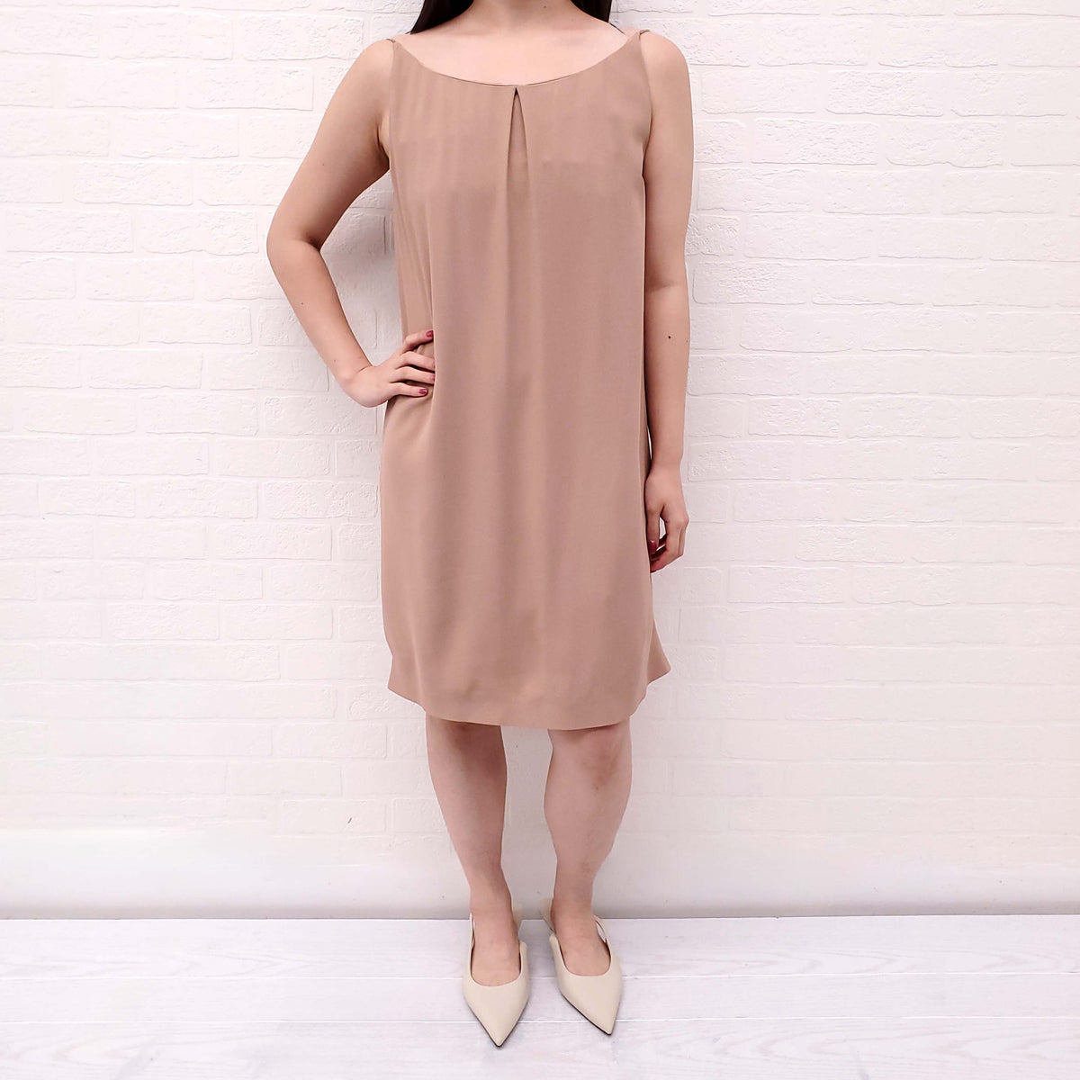 SAINT LAURENT NUDE CHAIN DRESS - SIZE 38