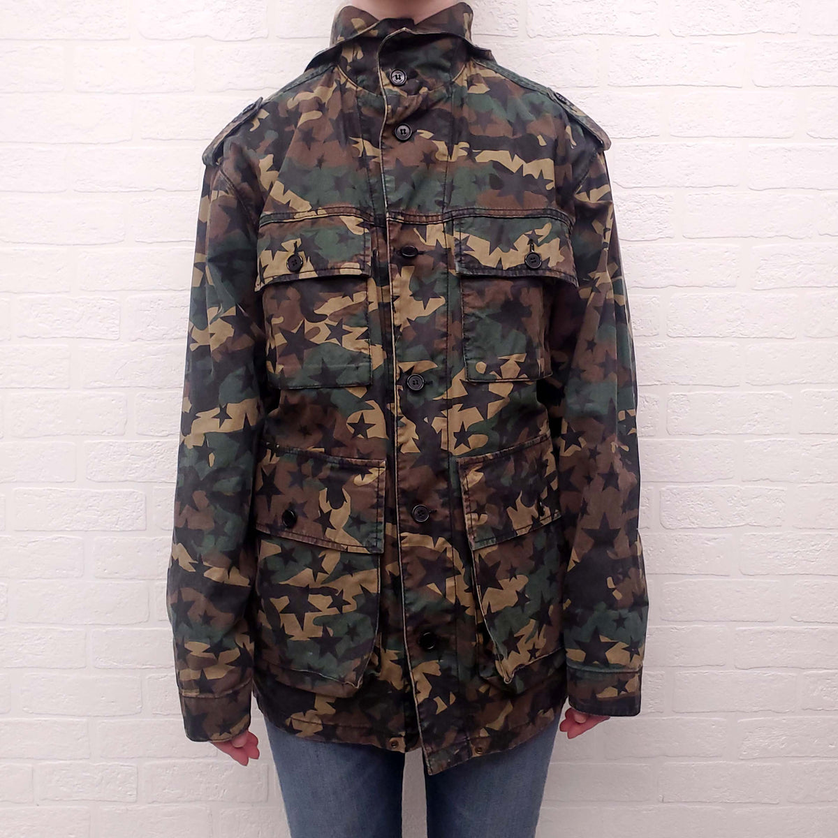 SAINT LAURENT STAR ARMY PRINT JACKET - SIZE M
