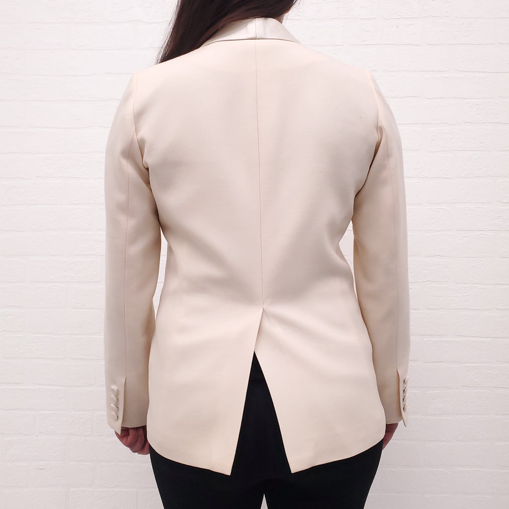 SMYTHE CREAM TUXEDO JACKET - SIZE 10