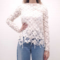 STELLA MCCARTNEY FLORAL EMBROIDERED TOP - SIZE 40