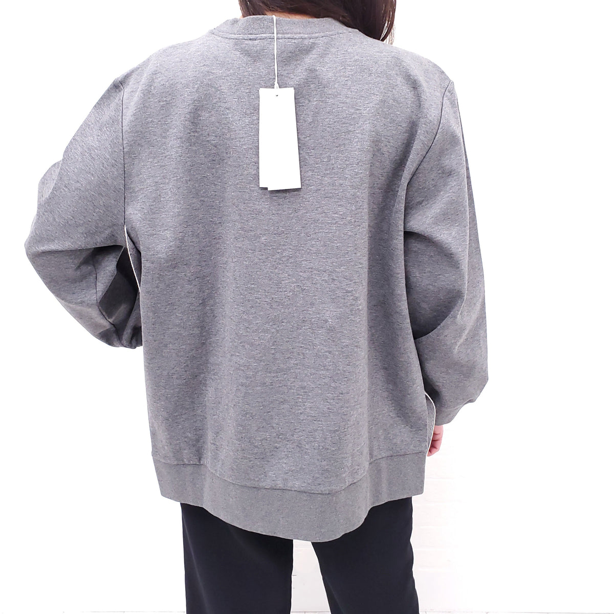 STELLA MCCARTNEY GREY LOGO SWEATSHIRT - SIZE 40
