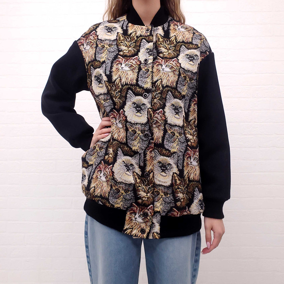 STELLA MCCARTNEY OVERSIZED CAT EMBROIDERED JACKET - SIZE 38