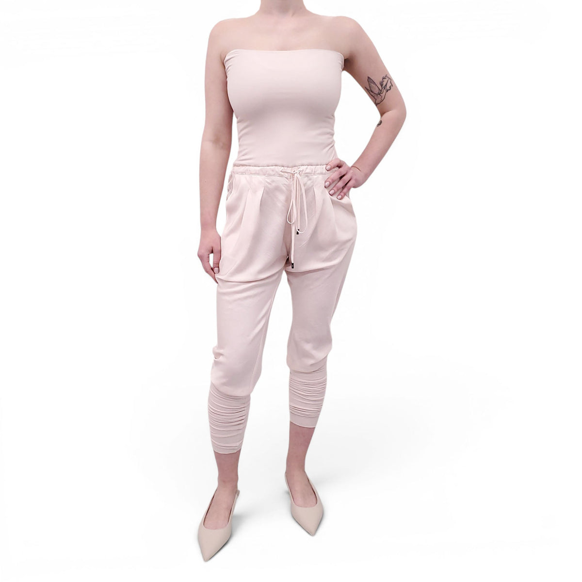 TOM FORD BLUSH PINK SILK PANTS - SIZE 40